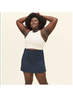 Girlfriend Collective Navy Skort midnight sz XL